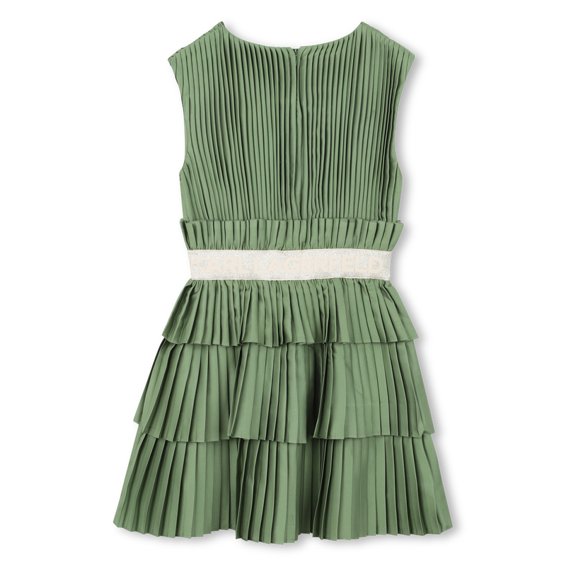 Pleated Short-Sleeved Dress KARL LAGERFELD KIDS 
                        GIRL