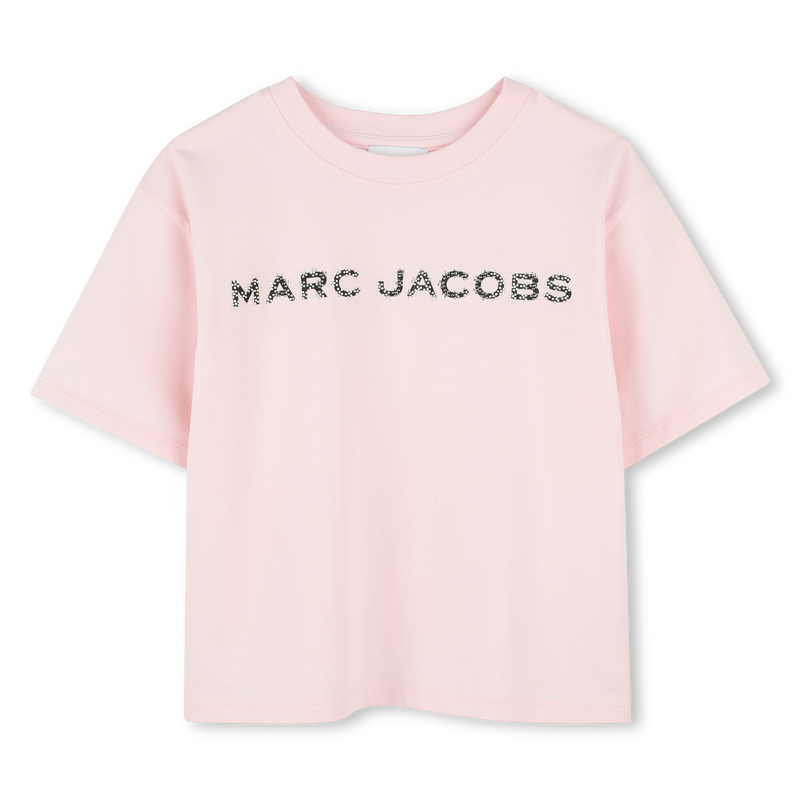 Cotton T-shirt with diamantés MARC JACOBS 
                    GIRL