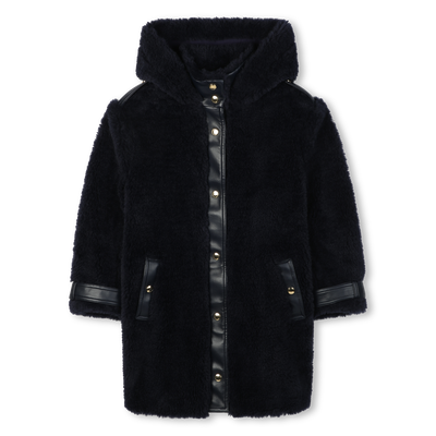 Hooded coat in sheepskin fleece CHLOE GIRL