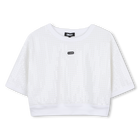 Short-sleeved sweatshirt, WHITE, hi-res