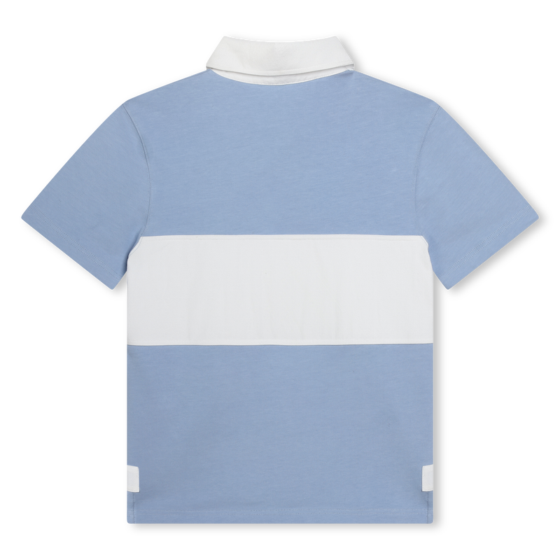 GIVENCHY Two tone cotton polo shirt