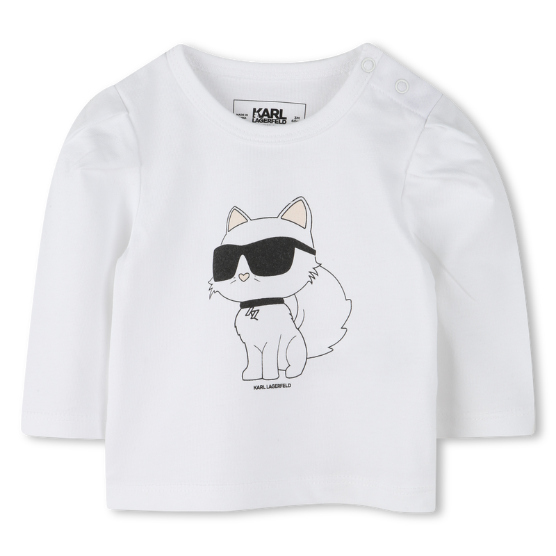 Cotton T-Shirt & Leggings KARL LAGERFELD KIDS 
                        GIRL