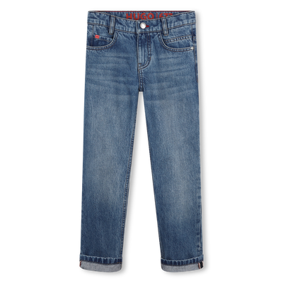 Straight-Cut Cotton Jeans HUGO BOY