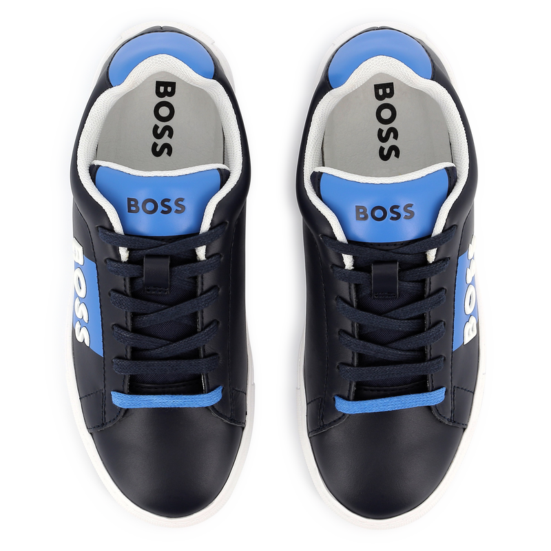 Lace-Up Leather Sneakers BOSS 
                        BOY