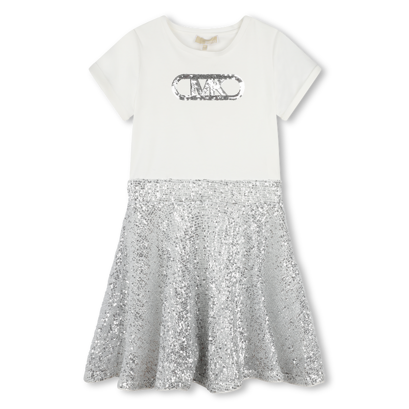 Sequin Bi-Material Dress MICHAEL KORS 
                    GIRL