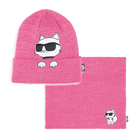 Hat & Infinity Scarf Set KARL LAGERFELD KIDS 
                    GIRL