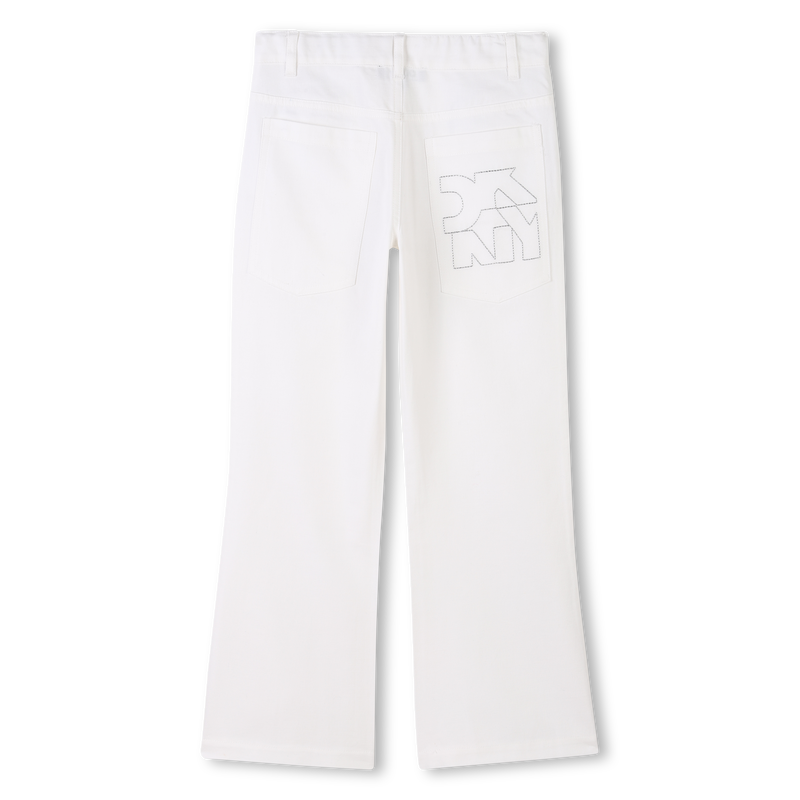 Cotton and linen trousers DKNY 
                        GIRL