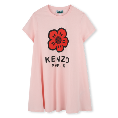 Logo Print Flowy Dress KENZO KIDS GIRL