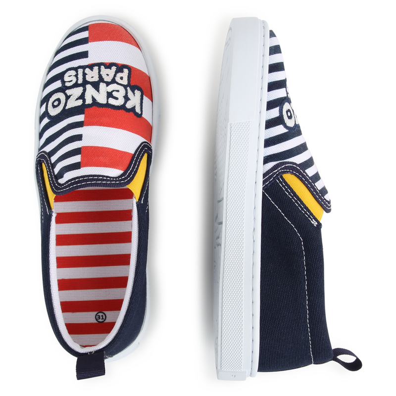 Cotton denim sneakers KENZO KIDS 
                    UNISEX