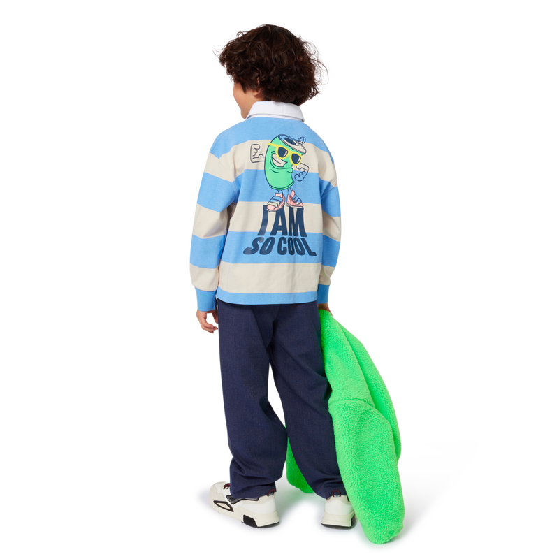 Striped long-sleeved polo shirt BILLIEBLUSH 
                    BOY