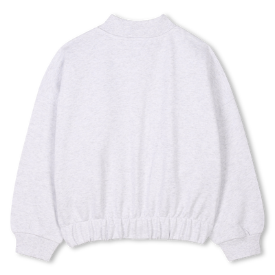 Cotton fleece cardigan DKNY GIRL