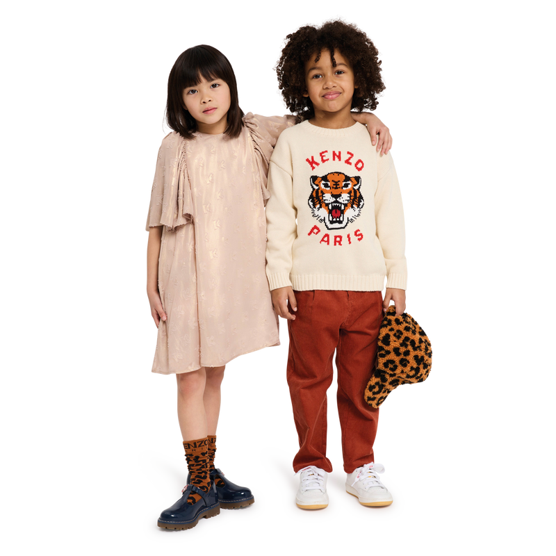 Jacquard Lam&eacute; Dress KENZO KIDS 
                        GIRL