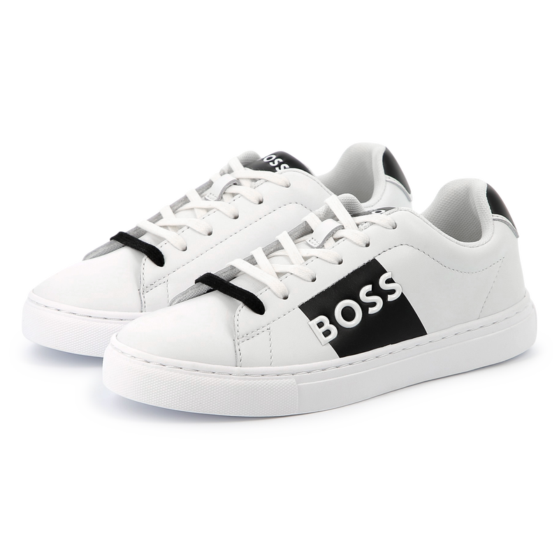 Lace-up leather sneakers BOSS 
                        BOY