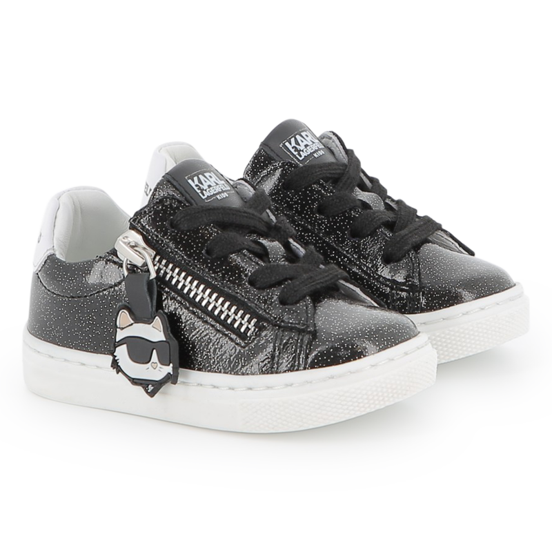 Low-top cowhide sneakers KARL LAGERFELD KIDS 
                        GIRL