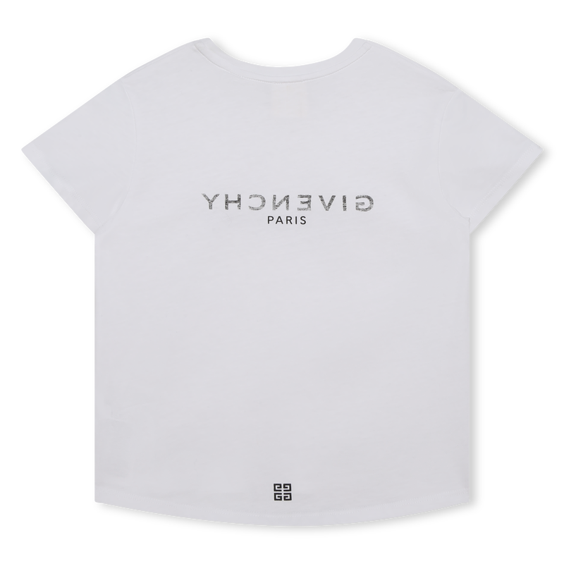 Tシャツ・カットソー GIVENCHY Logo embroidery t-shirt White BM716G3YCC GIVENCHY T-shirt with mirror print for GIRL | Kids around
