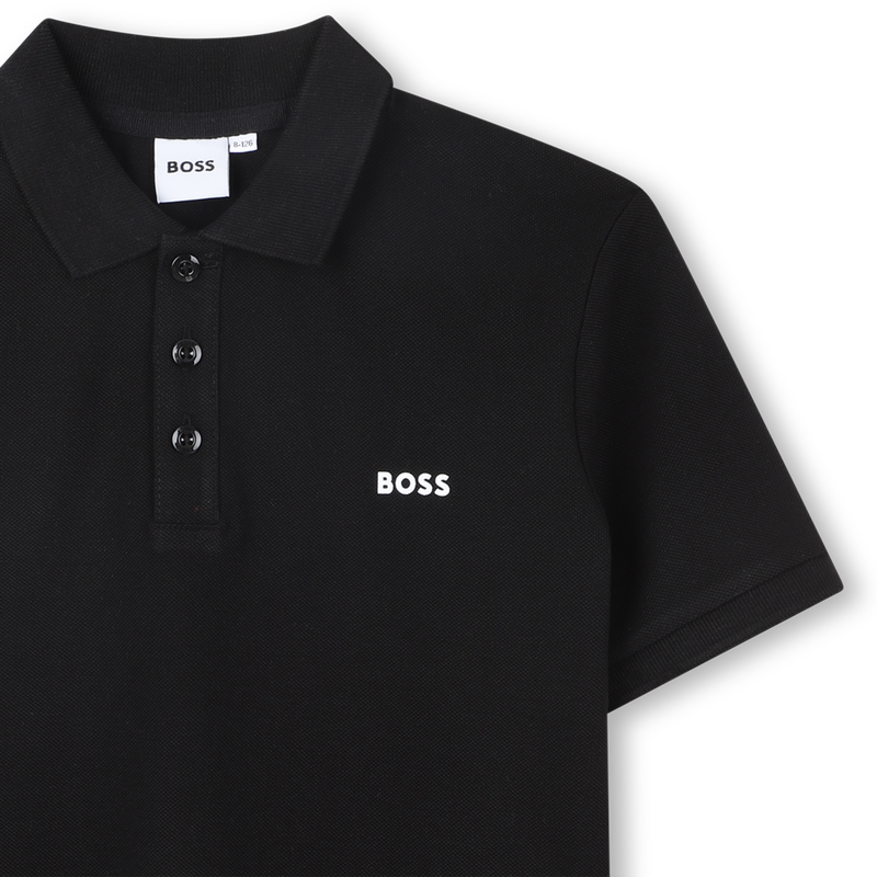 Cotton polo shirt with logo BOSS 
                        BOY