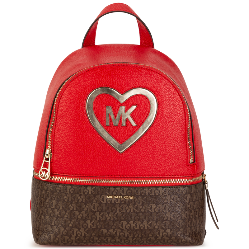 DKNY Women's Red Printed Faux Leather Adjustable Strap Shoulder Bag 