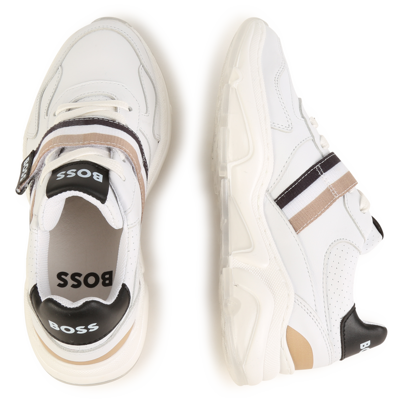 Leather Velcro sneakers