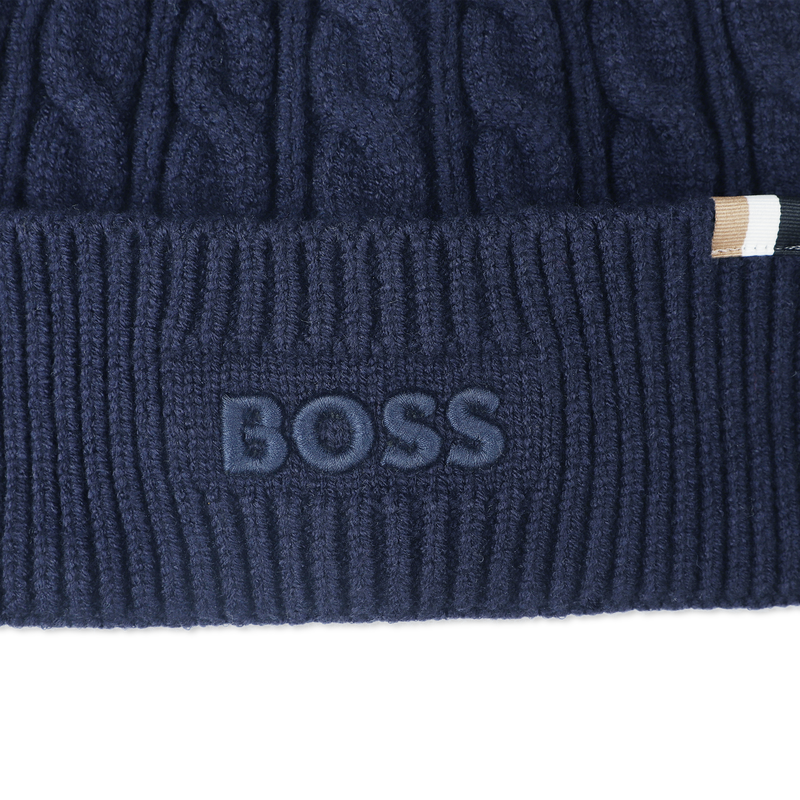 Cable knit beanie BOSS 
                    BOY