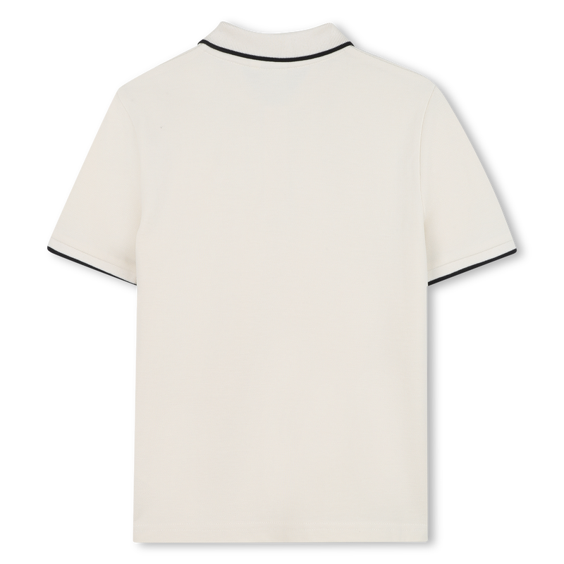 Plain cotton piqué polo shirt BOSS 
                    BOY