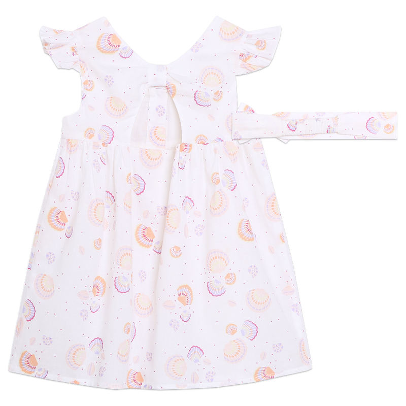Accessorized cotton dress CARREMENT BEAU 
                    GIRL