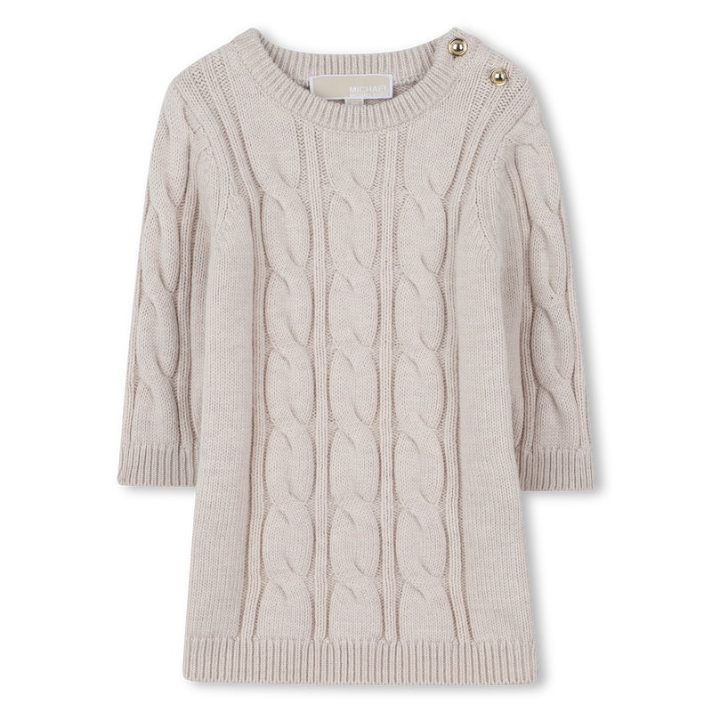 Knitted dress with cables MICHAEL KORS 
                        GIRL