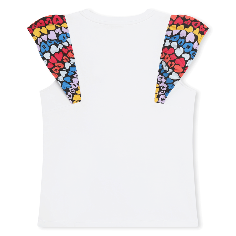 Frilled Cotton T-Shirt SONIA RYKIEL 
                    GIRL