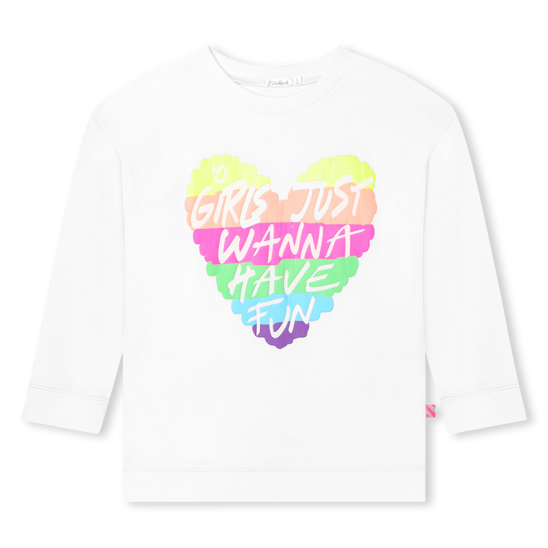 Cotton graphic 3/4 sleeve top