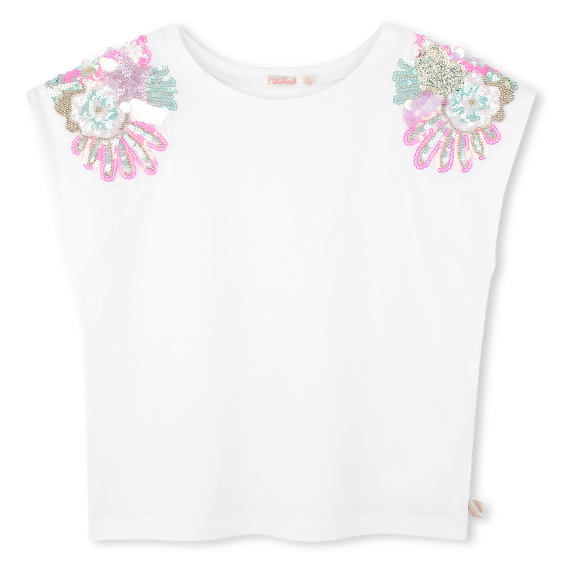 T-shirt with shoulder sequins BILLIEBLUSH 
                        GIRL