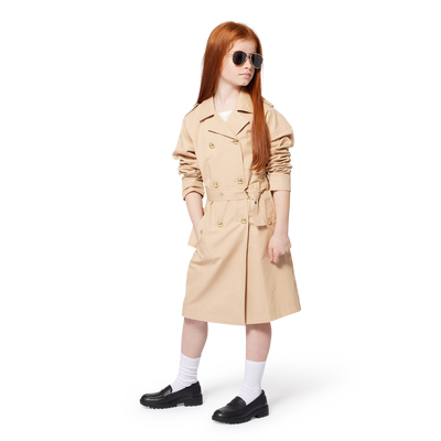 Lined cotton waterproof coat MICHAEL KORS GIRL