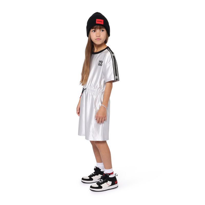 Short-Sleeved Satin Dress HUGO 
                    GIRL
