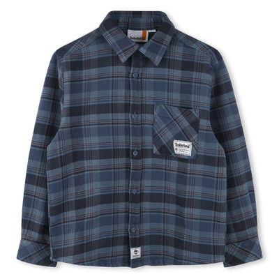 Checked Cotton Shirt Jacket TIMBERLAND BOY
