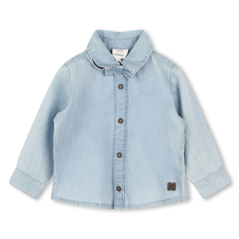CARREMENT BEAU Denim shirt and bow tie