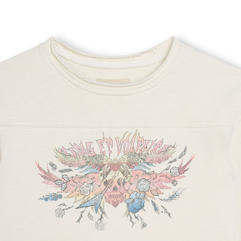 Cotton Fleece Sweatshirt ZADIG & VOLTAIRE 
                    GIRL