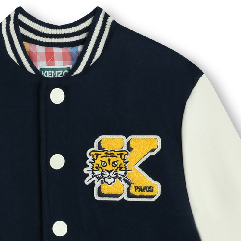 KENZO KIDS Bi material bomber jacket