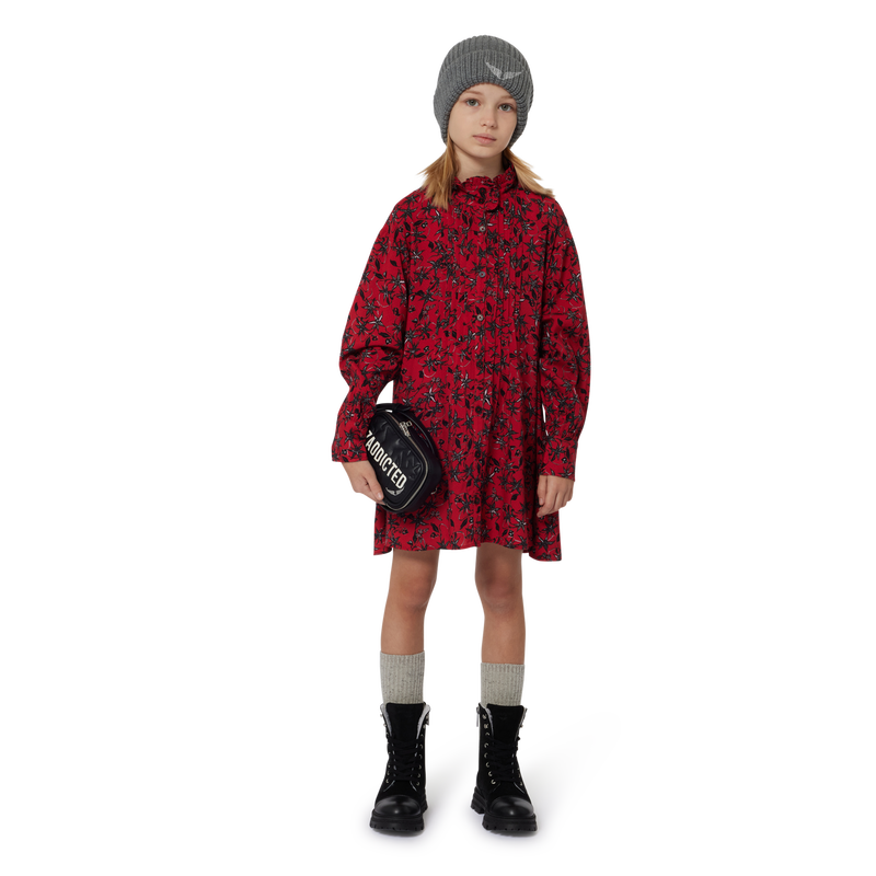 Patterned shirt dress deals