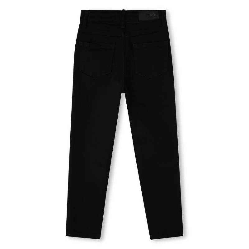 Straight Diamant&eacute;-Logo Jeans KARL LAGERFELD KIDS 
                        GIRL