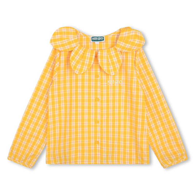 Petal-collar cotton blouse KENZO KIDS 
                    GIRL