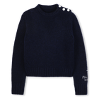 Round sweater with buttoned opening ZADIG VOLTAIRE 
                    GIRL