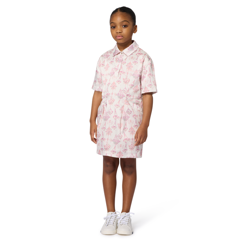 Satin dress with polo collar GIVENCHY 
                        GIRL