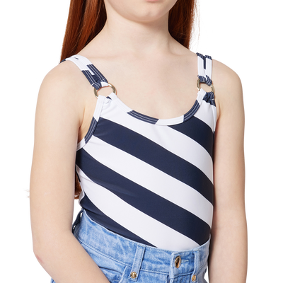 Striped One-piece bathing suit MICHAEL KORS GIRL
