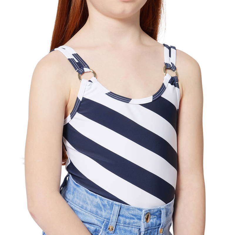 Striped One-piece bathing suit MICHAEL KORS 
                        GIRL