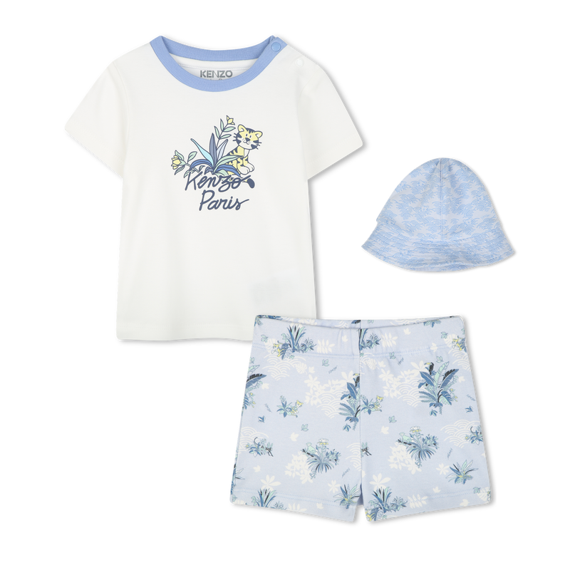 T-shirt, shorts and hat set KENZO KIDS 
                        BOY