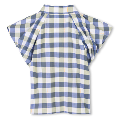 Short-Sleeved Cotton Blouse KENZO KIDS GIRL