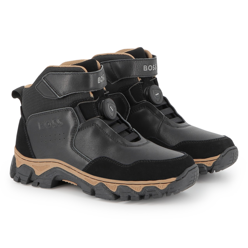 Mixed material ankle boot BOSS 
                    BOY