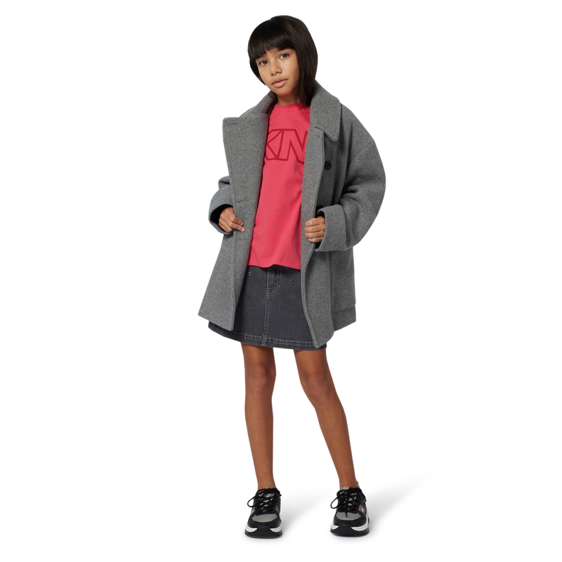 Wool cloth coat DKNY 
                        GIRL