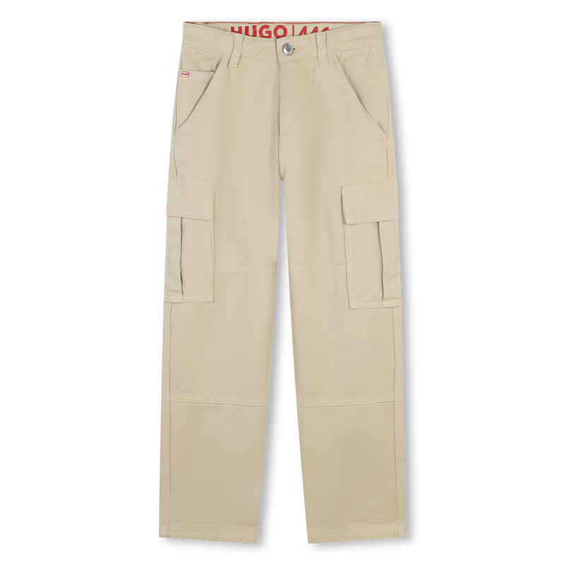 Relaxed Cotton Cargo Trousers HUGO 
                    BOY