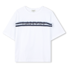 Short-Sleeved T-Shirt, WHITE  BLUE, hi-res