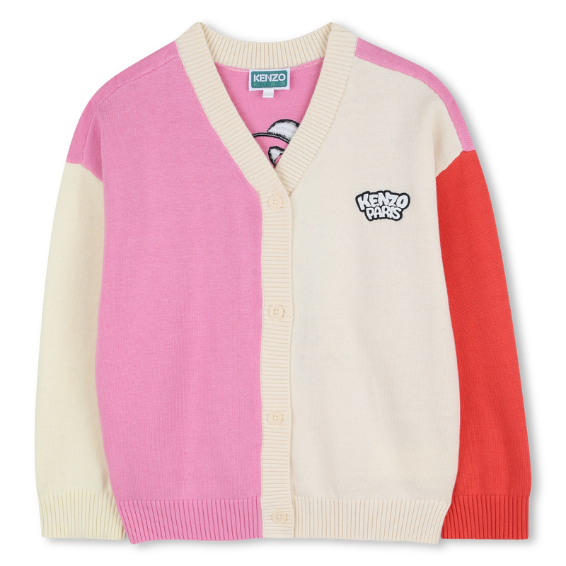 V-Neck Knit Cardigan KENZO KIDS 
                        GIRL