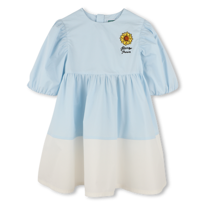 Two-color flared dress KENZO KIDS GIRL